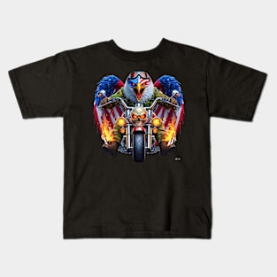 Patriot Eagle Rider by focusln Kids T-Shirt